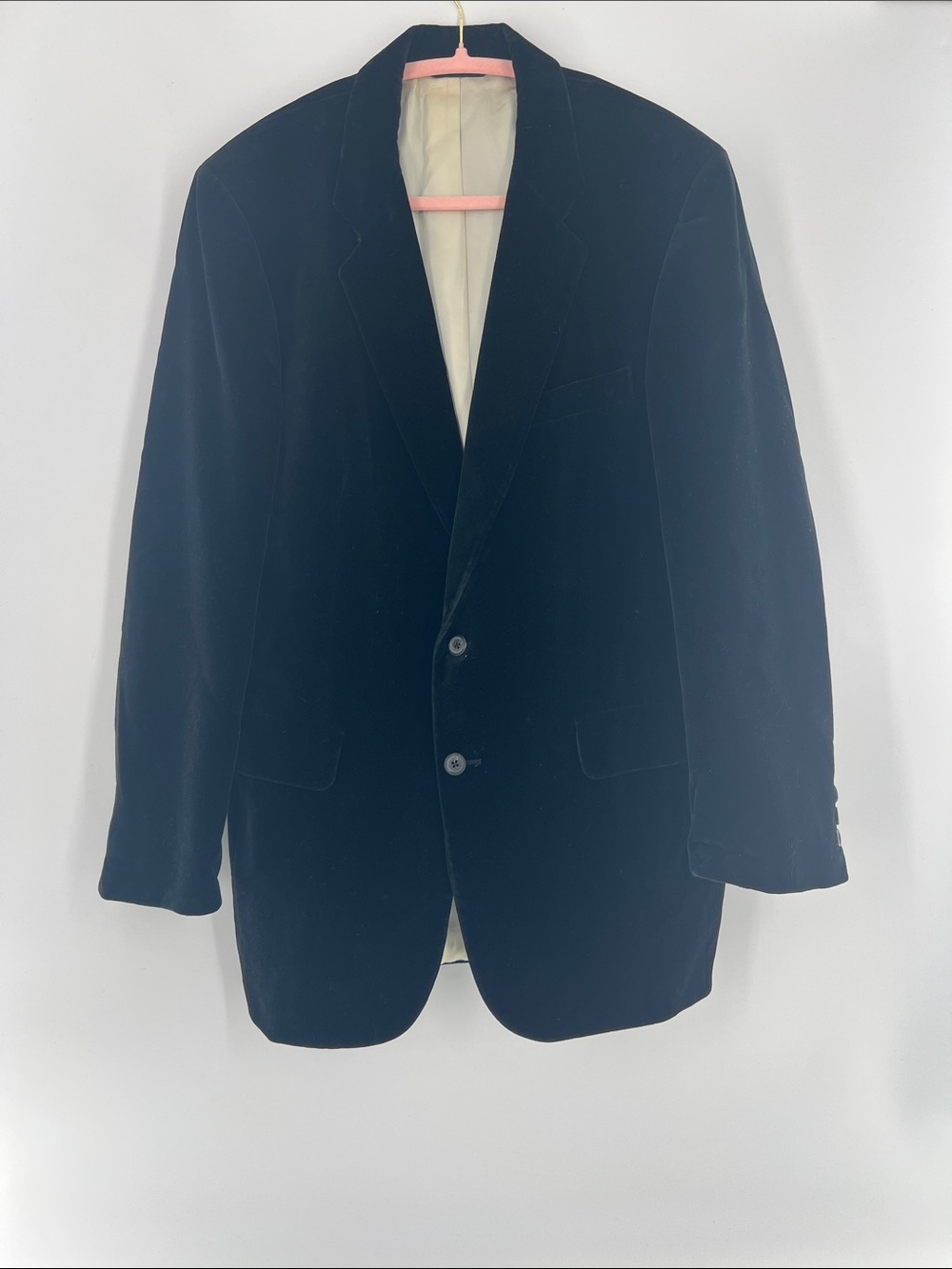 Vintage Kingsridge Men's Black Velvet Blazer Classic Tailored Jacket USA Made